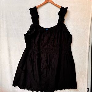 NWT Old navy black eyelet babydoll dress size 4X